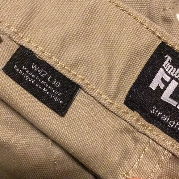 Timberland Men's 42 x 30 Pants Khaki Straight Fit Pro Series Flex Canvas [New] - Picture 3 of 4